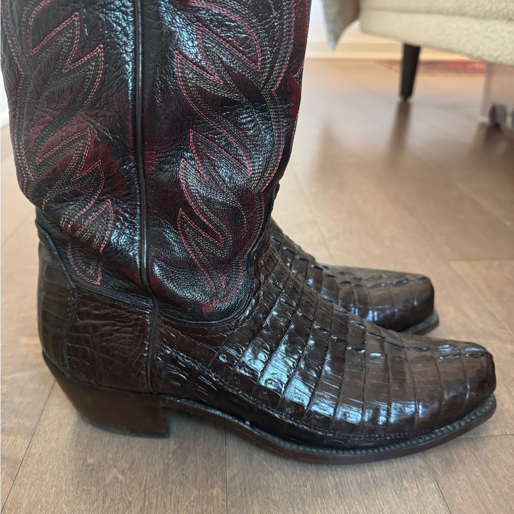 Men's Lucchese Alligator Boots - Size 10